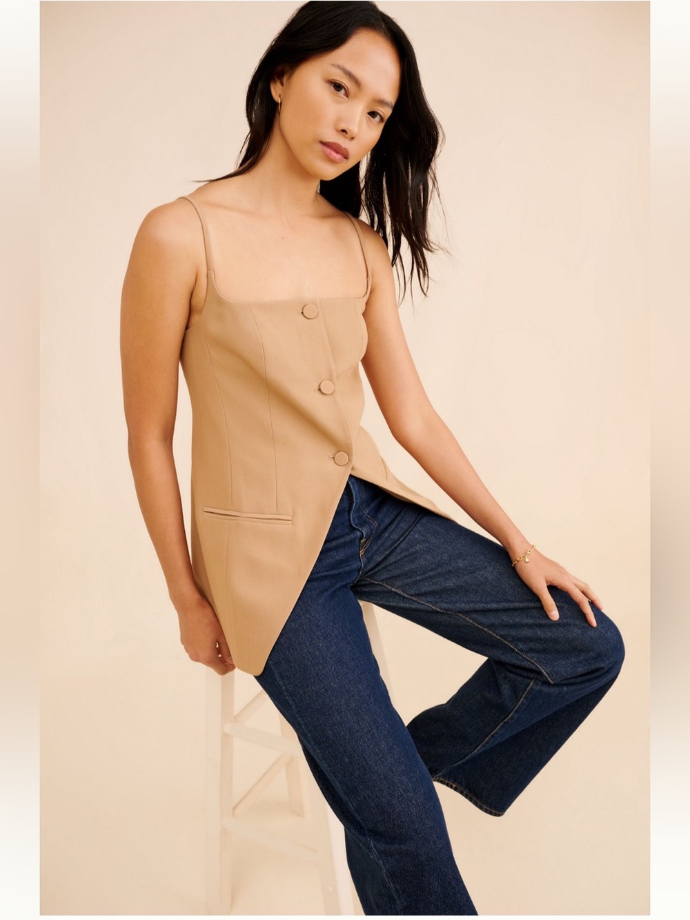 Anthropologie Mare Mare square neck vest L